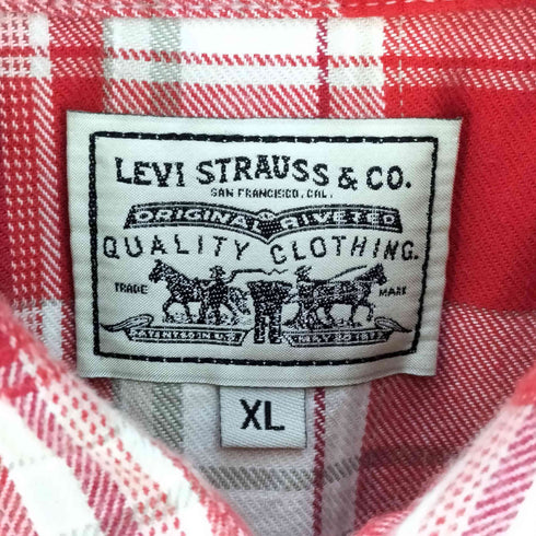 リーバイス Levis チェック ウエスタン ネルシャツ メンズ import:XL