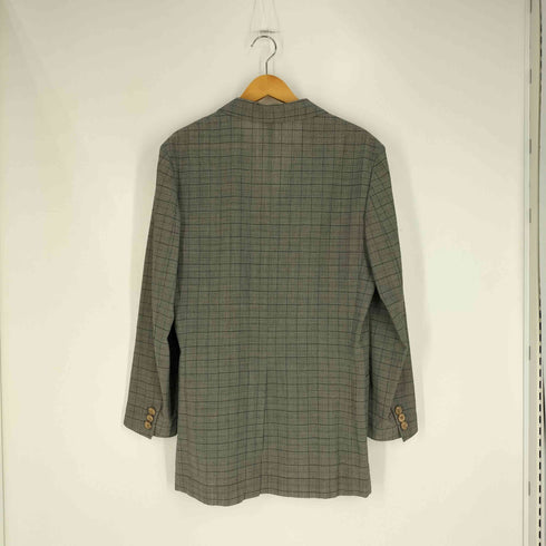 ジャンニヴェルサーチ GIANNI VERSACE 80-90S イタリア製 グラフチェック シアー ウール 4B テーラードジャケット メンズ import:M