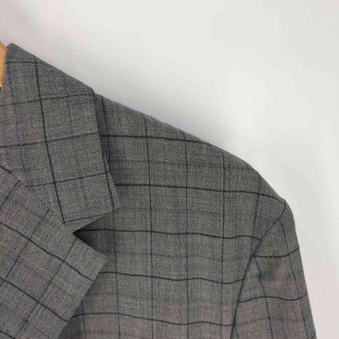 ジャンニヴェルサーチ GIANNI VERSACE 80-90S イタリア製 グラフチェック シアー ウール 4B テーラードジャケット メンズ import:M