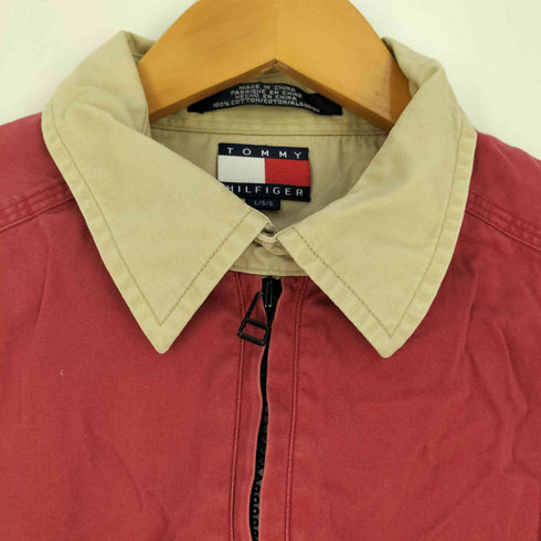 トミーヒルフィガー TOMMY HILFIGER 90S~00S アームワッペン ハーフジップ プルオーバーシャツ メンズ import:L
