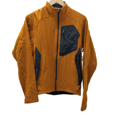 レイ REI 90S カナダ製 裏地フリース ポリ ナイロン テック フルジップ シェル ジャケット 裾ドローコード メンズ import:S