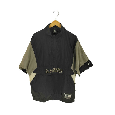 スターターブラックレーベル STARTER BLACK LABEL ハーフジップ半袖ナイロンジャケット メンズ import:XL