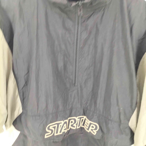 スターターブラックレーベル STARTER BLACK LABEL ハーフジップ半袖ナイロンジャケット メンズ import:XL