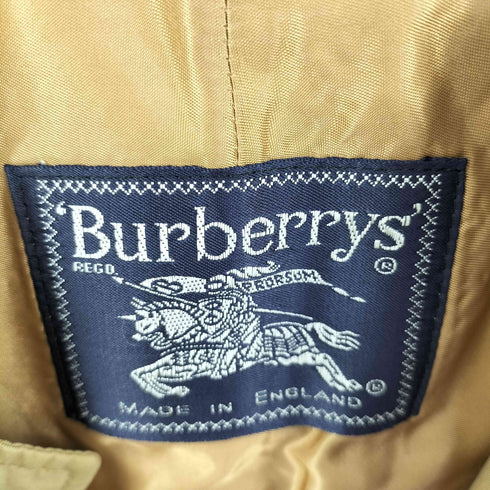 バーバリーズ BURBERRYS イングランド製 ウールライナー付き 裏地ノバチェック 比翼 ステンカラー メンズ
