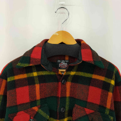 ジョンソンウーレンミルズ Johnson Woolen Mills 90-2000s USA製 チェック柄 長袖ネルシャツ メンズ import:M