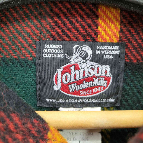 ジョンソンウーレンミルズ Johnson Woolen Mills 90-2000s USA製 チェック柄 長袖ネルシャツ メンズ import:M