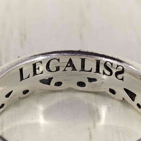 LEGALISS silver925 クロス 波打ち リング メンズ 16号