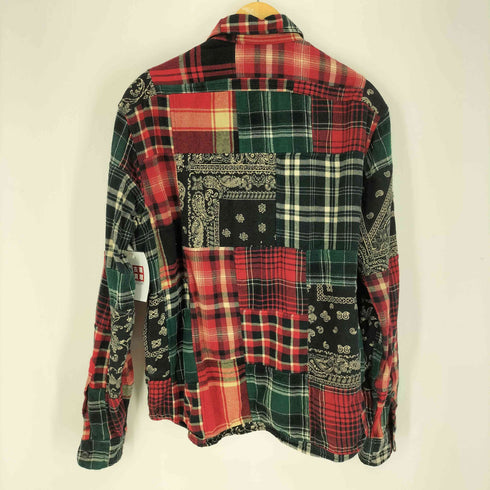 ポロバイラルフローレン Polo by RALPH LAUREN クラシック フィット パッチワーク フランネル ワークシャツ メンズ import:M