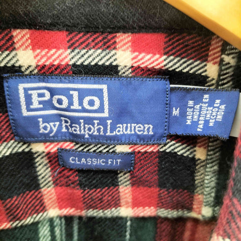 ポロバイラルフローレン Polo by RALPH LAUREN クラシック フィット パッチワーク フランネル ワークシャツ メンズ import:M