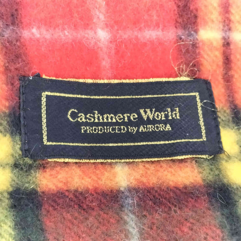 Cashmere World チェック マフラー レディース