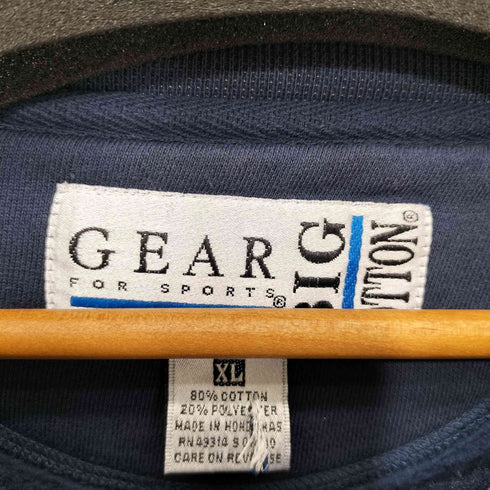 ギアフォースポーツ GEAR FOR SPORTS 90s Vガゼット 裏起毛 カレッジロゴ プリント クルーネック スウェット メンズ import:XL