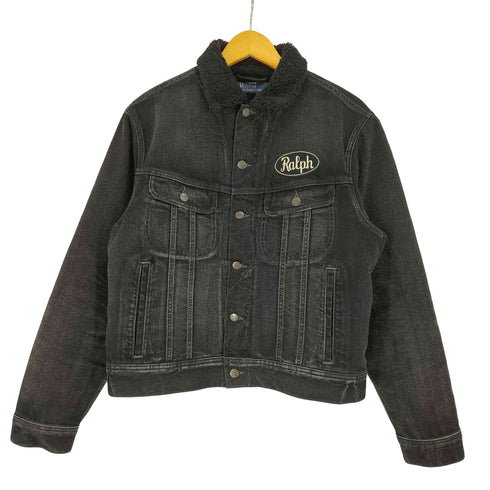 ポロバイラルフローレン Polo by RALPH LAUREN Logo Trucker Denim Jacket リラックス フリースラインド トラッカー ジャケット メンズ import:M