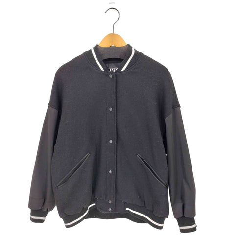 ザラ ZARA 袖切替 フロントボタン ロングスリーブ スタジャン メンズ S