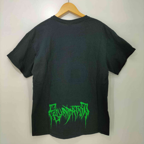 テクニカル ブルータル デスメタル バンド アートワーク ロゴ 両面プリント S/S Tシャツ メンズ import:L