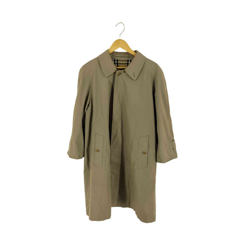 バーバリーズ BURBERRYS イングランド製 裏地チェック柄 比翼ステンカラーコート メンズ