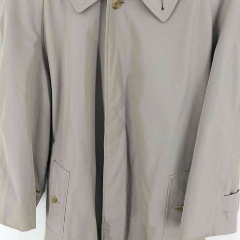 バーバリーズ BURBERRYS イングランド製 裏地チェック柄 比翼ステンカラーコート メンズ