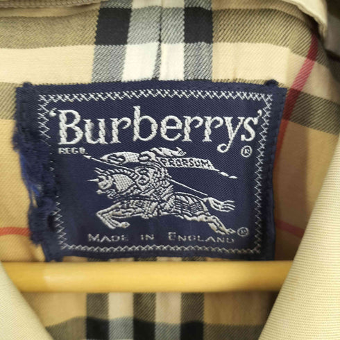 バーバリーズ BURBERRYS イングランド製 裏地ノバチェック 比翼 ステンカラー コート メンズ