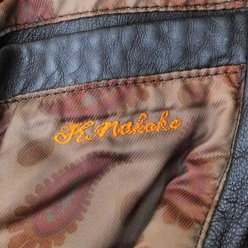 SKOAL LAMB LEATHER 裏地ペイズリーラムレザージャケット メンズ JPN:M