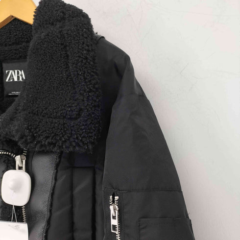ザラ ZARA ムートン コントラストダブルフェイスジャケット レディース import:S