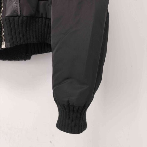 ザラ ZARA ムートン コントラストダブルフェイスジャケット レディース import:S