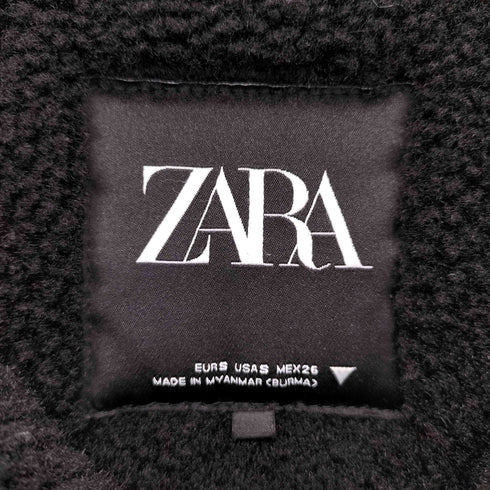 ザラ ZARA ムートン コントラストダブルフェイスジャケット レディース import:S