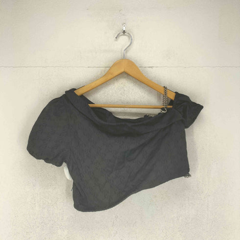1JINN STUDIO ワンショルダークロップドシャツ Y2K レディース M