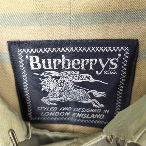バーバリーズ BURBERRYS 玉虫色 裏地チェック柄 トレンチコート メンズ