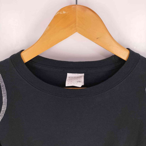 M.U PRE ステッチデザイン クルーネック Tシャツ メンズ JPN:M