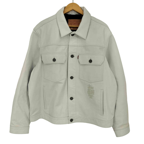 ステューシー Stussy 24ss Leather Trucker Jacket レザー トラッカージャケット メンズ import:XL