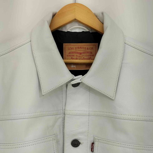 ステューシー Stussy 24ss Leather Trucker Jacket レザー トラッカージャケット メンズ import:XL