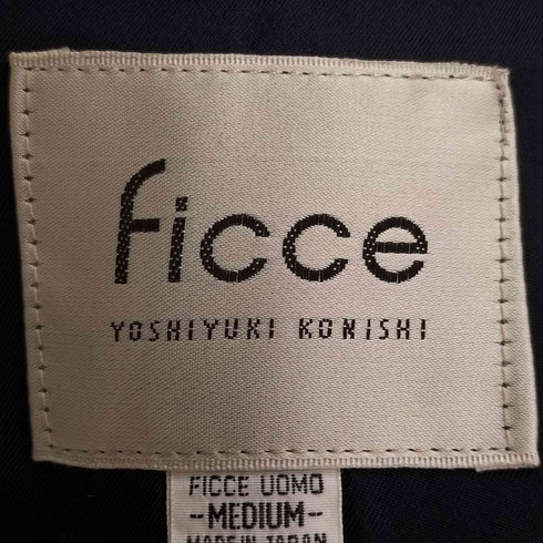 フィッチェ ficce 比翼ボタン カシミヤ混 インサイドアウト チェスター コート メンズ JPN:M