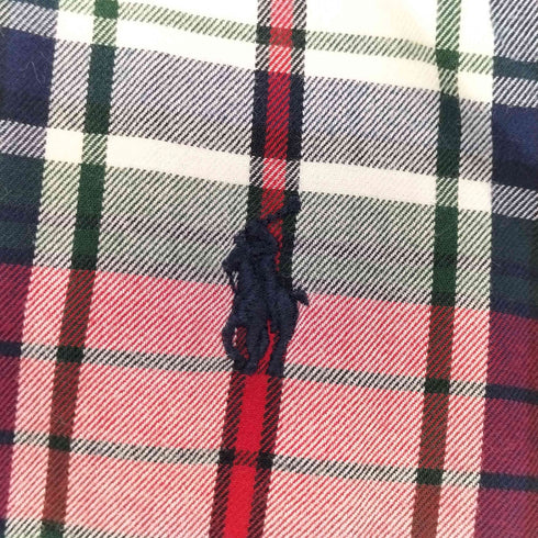 ラルフローレン RALPH LAUREN ポニー 刺繍 タータン チェック L/S ボタンダウン シャツ レディース L(14-16)