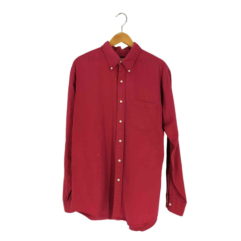 ランズエンド LANDS END 90S コットン B.D L/S シャツ メンズ import:L