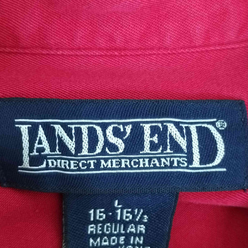 ランズエンド LANDS END 90S コットン B.D L/S シャツ メンズ import:L