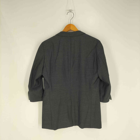 キャサリンハムネットロンドン KATHARINE HAMNETT LONDON 裏地千鳥格子 ウール混 2B Q/S シングルブレスト テーラードジャケット レディース import:M
