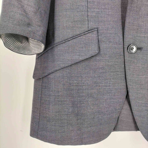 キャサリンハムネットロンドン KATHARINE HAMNETT LONDON 裏地千鳥格子 ウール混 2B Q/S シングルブレスト テーラードジャケット レディース import:M
