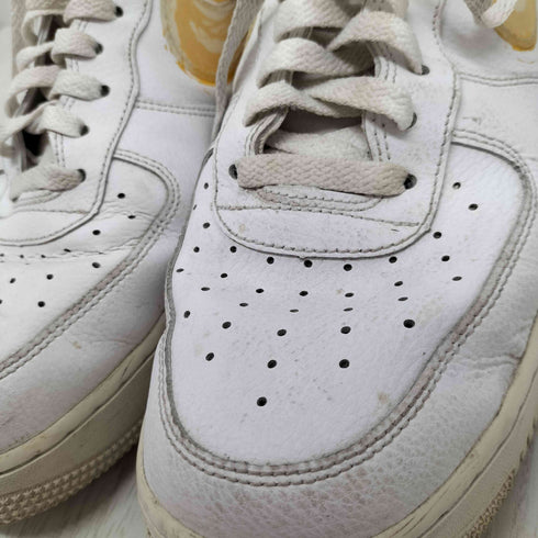 ナイキ NIKE Air Force 1 Low Brushstroke Swoosh White/Yellow エアフォース1 ロー ブラッシュストローク スニーカー メンズ JPN:28.5
