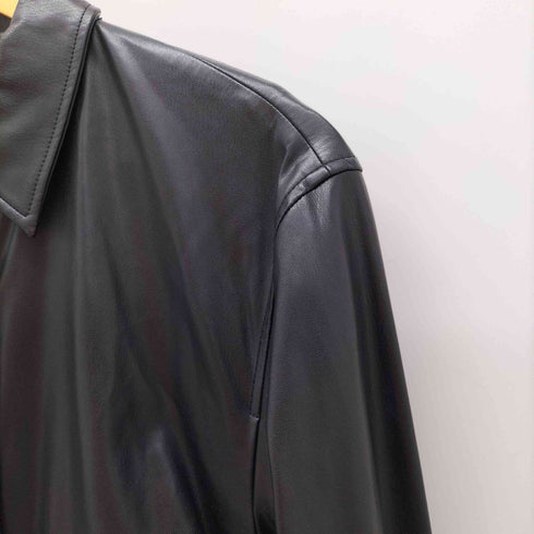 ザラ ZARA フェイクレザー ロングコート レディース import:L