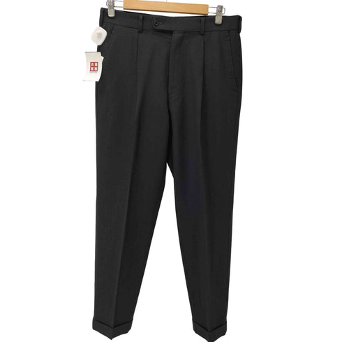 アイムイッセイミヤケ im ISSEY MIYAKE im product MEN 80-90S A-net エイネット期 混紡 サマー ウール センタープレス ドレス スラックス 裾ダブル メンズ