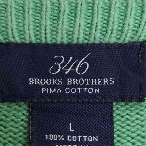 ブルックスブラザーズ BROOKS BROTHERS 346 リブ編み コットン クルーネック ニット セーター メンズ import:L