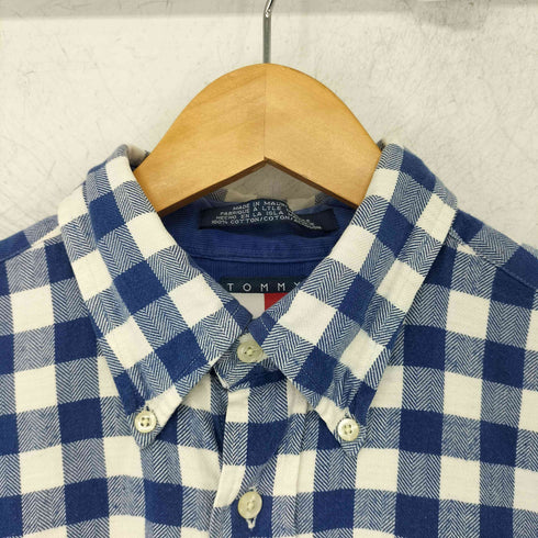 トミーヒルフィガー TOMMY HILFIGER 90-00s コットン シェパードチェック ボタンダウンシャツ メンズ import:M