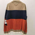 トミーヒルフィガー TOMMY HILFIGER ローゲージ ヘンリーネック ボーダー ラムウール ニット セーター 肉厚 エルボーパッチ メンズ import:XL