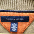 トミーヒルフィガー TOMMY HILFIGER ローゲージ ヘンリーネック ボーダー ラムウール ニット セーター 肉厚 エルボーパッチ メンズ import:XL