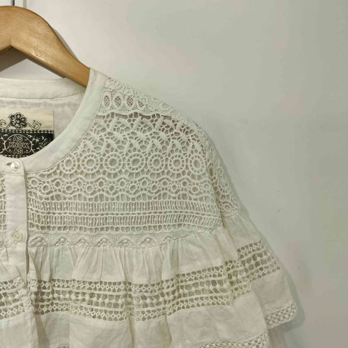 アズノゥアズ AS KNOW AS レース 切替 ギャザー S/S ブラウス レディース JPN:1