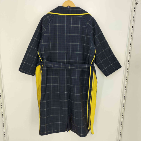 アビトーキョー ABITOKYO チェック柄配色パイピング ロングチェスターコート レディース JPN:L