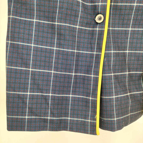 アビトーキョー ABITOKYO チェック柄配色パイピング ロングチェスターコート レディース JPN:L