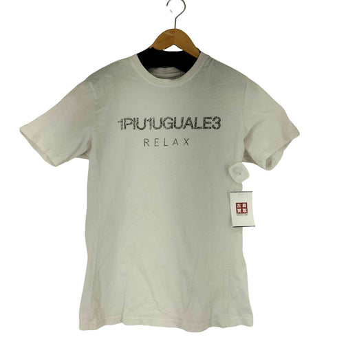 ウノピゥウノウグァーレトレリラックス 1PIU1UGUALE3 RELAX ラインストーンロゴ S/S Tシャツ メンズ JPN:M