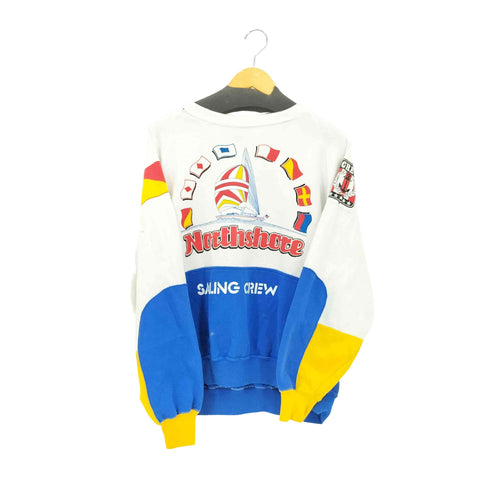 ウィルソン Wilson 90s ラグランプリントスウェット メンズ XL