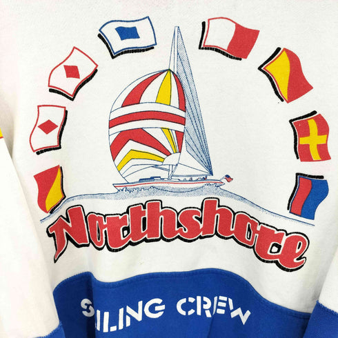 ウィルソン Wilson 90s ラグランプリントスウェット メンズ XL