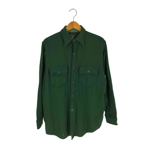 DRYBAK 50S デカ襟 フラップポケット ウール レギュラーカラーシャツ メンズ
